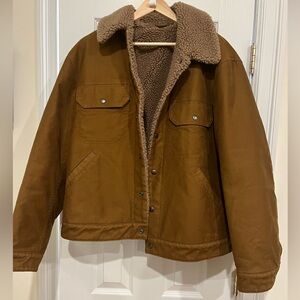 Uniqlo U Christophe Lemaire Pile lined fleece trucker jacket men’s brown L